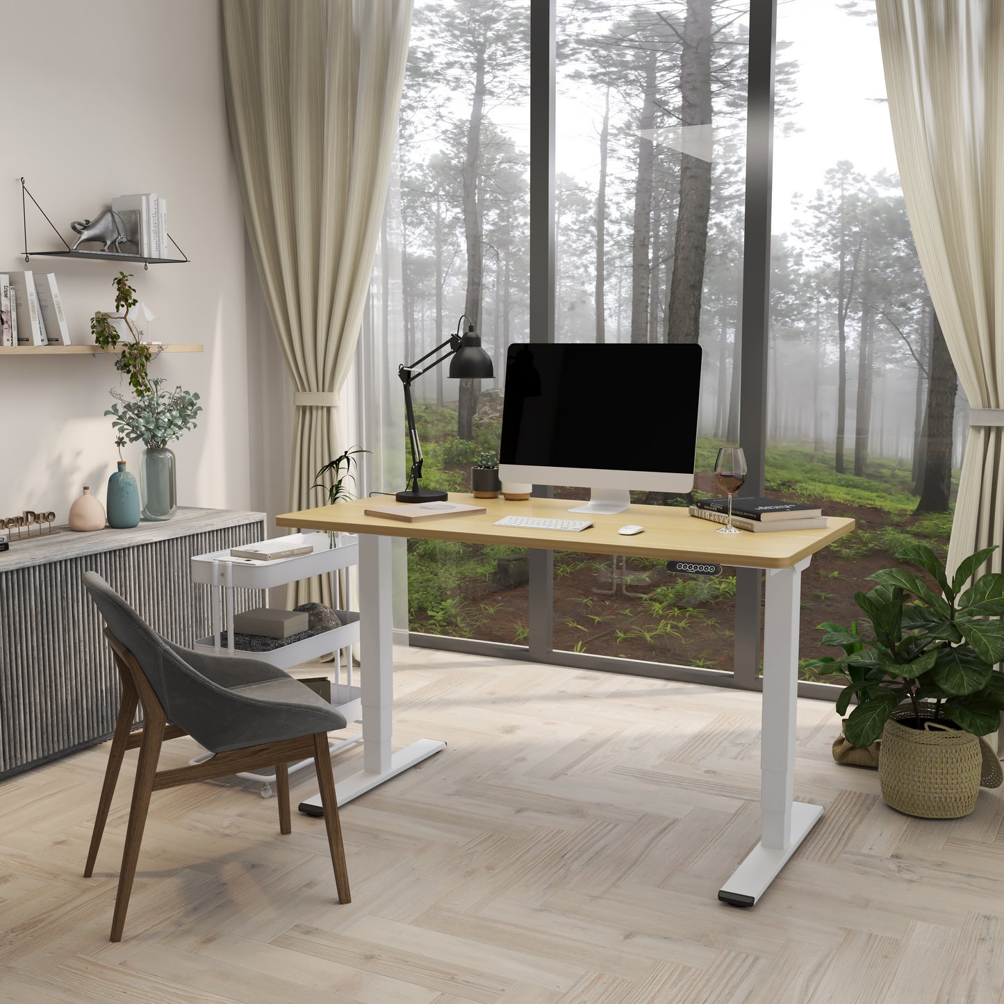FS-E5 Dual-Motor 3-stage Standing Desk Frame 升降腳架